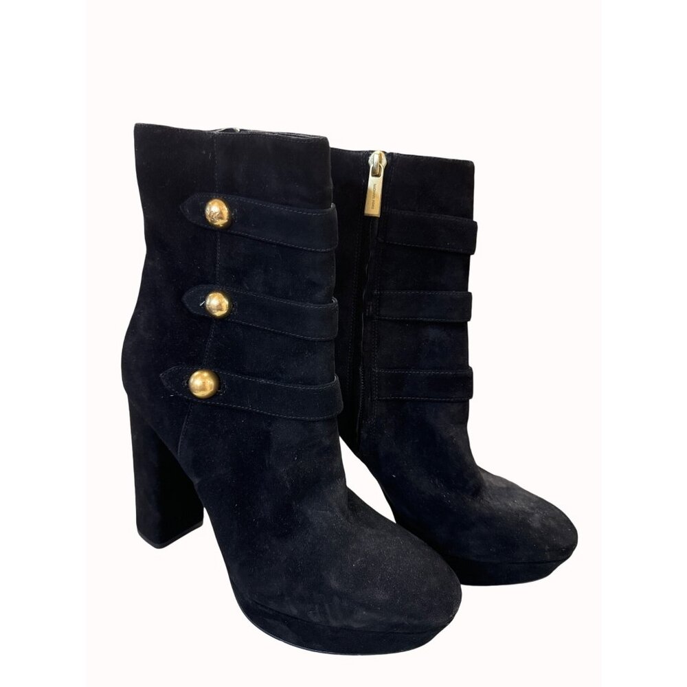 Michael Kors women’s black leather mid calf boots size 8.5m SKU 5039